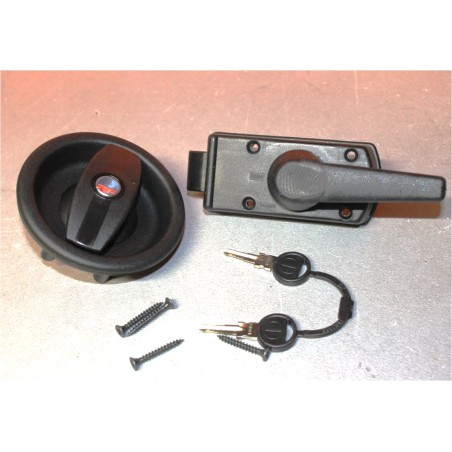 Serrure universelle pour portes noires ZADI avec man SX avec chv et cylindre