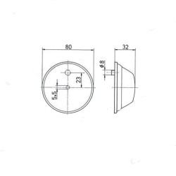 Fanale anteriore di posizione PL192 Ø80x32 JOKON