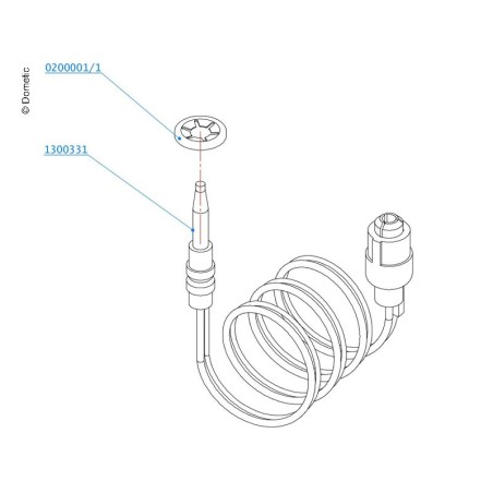 Kit Termopar 350 Mm Para Placa Dometic