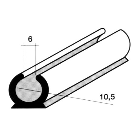 2 METER SILBER ELOXIERTES RADHAUSPROFIL