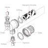 STAINLESS STEEL CARTRIDGE FILTER QUICK COUPLINGS 12MM