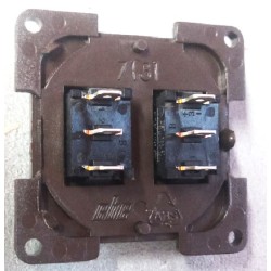 CBE DOUBLE SINGLE POLAR SWITCH MCD2N BROWN