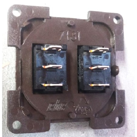 INTERRUPTOR POLAR DOBLE SIMPLE CBE MCD2N MARRÓN