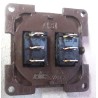 CBE DOUBLE SINGLE POLAR SWITCH MCD2N BROWN