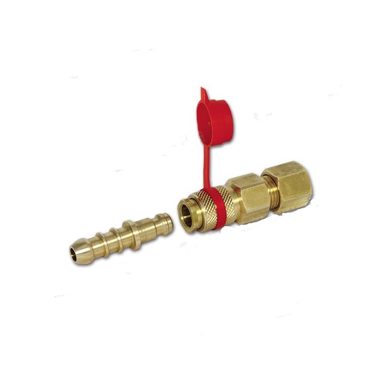 Quick gas connection for Ø 8 mm copper pipe