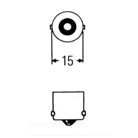 LED-Lampe 0,6 W Ba 15 S