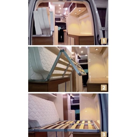 KIT RETE LETTO RIPIEGABILE PER VAN 140X200 CM