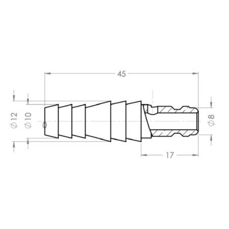 Raccord mâle à ergot pour raccord rapide eau REICH 6405