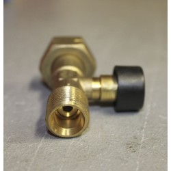 Safety valve against gas pipe breakage with ITALIA connection G.1 W20 x 1/14 LH x 3/8" LH
