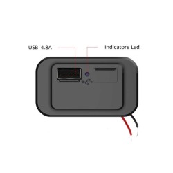 Ultra flat 4.8A dual USB wall adapter