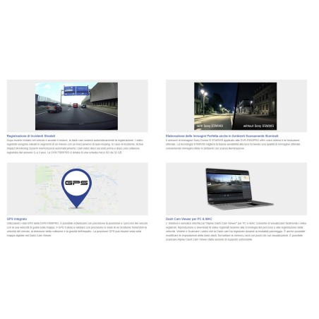DASHCAM CON ADAS - 32GB SD - WIFI ALPINE DVR-F800PRO