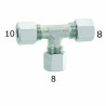 Gas T fitting acc. zinc. copper pipe Ø 10/8/8 mm