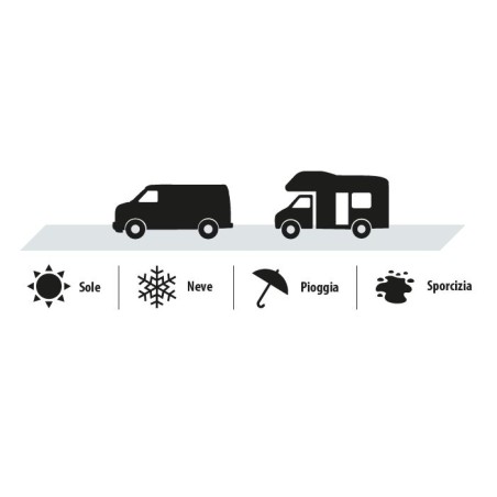 DOUBLE FACE – Windschutzscheibenabdeckung für Wohnmobile und Lieferwagen – 190 x 110 cm