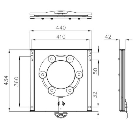 Base pivotante CTA X250 / X290, Jumper, Universal Boxer droite - gauche