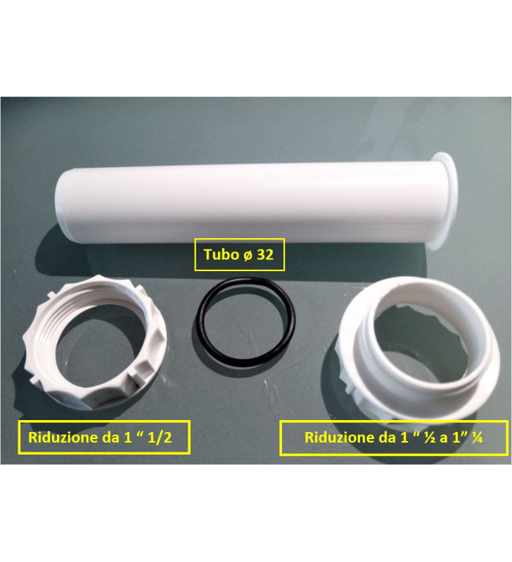 Reduction kit for sink waste from 1.5 to 1.25 inches - 32 mm tube
