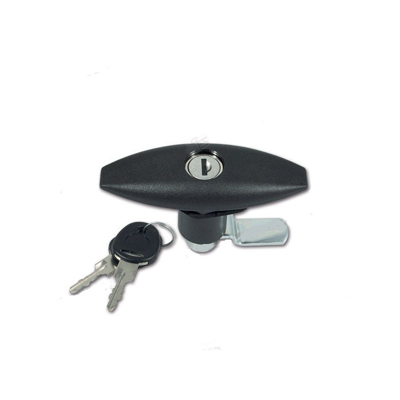 FAP 1201 Black door lock 110x40 mm with NS keys