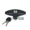 FAP 1201 Black door lock 110x40 mm with NS keys