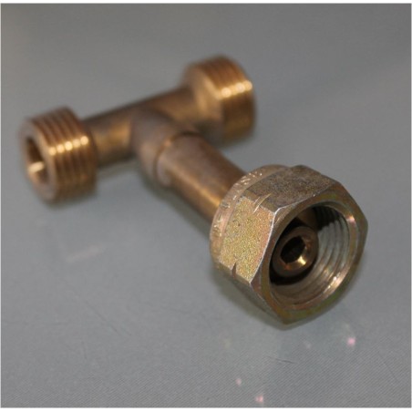 Raccordo gas 3 vie con dado centrale W20 x 1/14 SX ITALIA