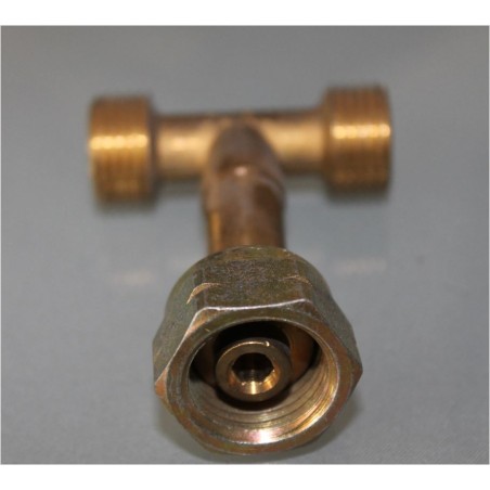 Raccordo gas 3 vie con dado centrale W20 x 1/14 SX ITALIA