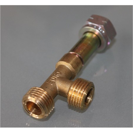 3-way gas fitting with side nut W20 x 1/14 SX ITALIA