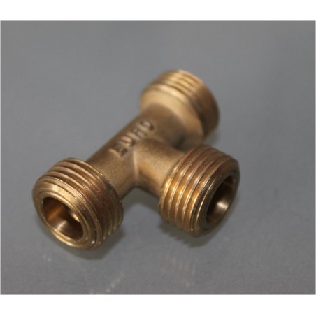 Raccord en T mâle 3 voies en laiton W20x1/14 ITALIE