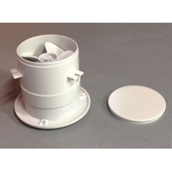 Ventilador de pared para campana extractora 12V diámetro 80 mm blanco