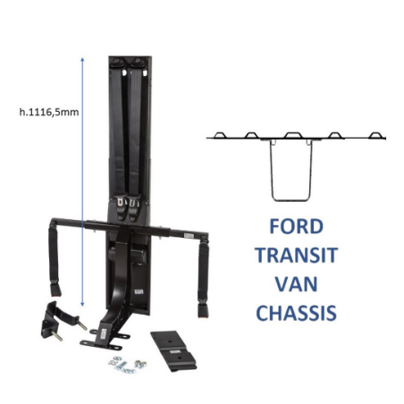 SMART KIT CTA STRUTTURA + STAFFE DI ANCORAGGIO + VITI PER FORD TRANSIT VAN DAL 2014 - FRONTEMARCIA - DOPPIA - UE + UK