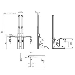 SMART KIT CTA STRUTTURA + STAFFE DI ANCORAGGIO + VITI PER FORD TRANSIT VAN DAL 2014 - FRONTEMARCIA - DOPPIA - UE + UK