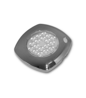 Faretto 18 led 1.2W piatto 4000K cromo + interruttore