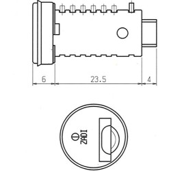 Kit 1 cylinder 2 traditional keys Zadi from 9001 to 9050