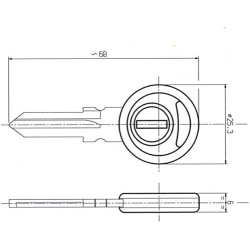 Kit 1 cylinder 2 traditional keys Zadi from 9001 to 9050