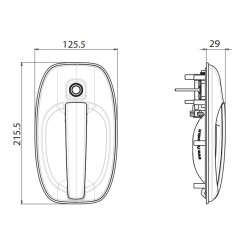 Cerradura SMART FAP negra completa con rotor y llaves