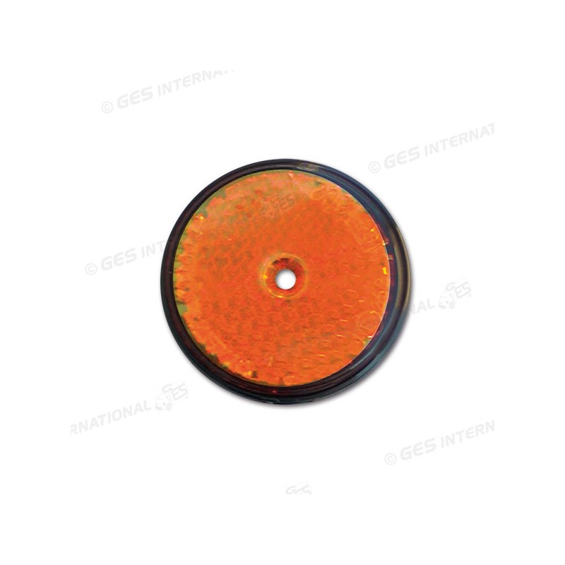 Ø 60 orange reflex reflector with central hole