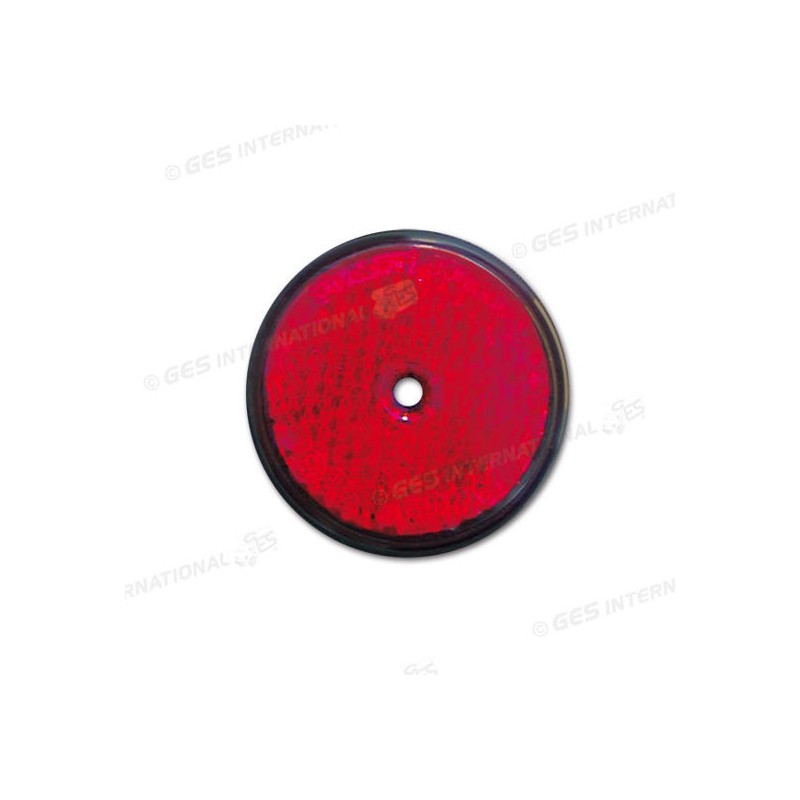 Ø 60 red reflex reflector with central hole