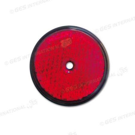 Ø 60 red reflex reflector with central hole