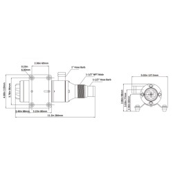 SEAFLO 12V macerator - 45 l/min to evacuate medical waste