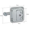 Hook lock 1140 FAP OPERA white with cylinder and keys 1140028N/M