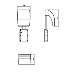 APPUI-TÊTE SIMPLE PAROI CTA EN MOUSSE, COUVERCLE EN PLASTIQUE - DISTANCE 50MM - 9SC0127000V01