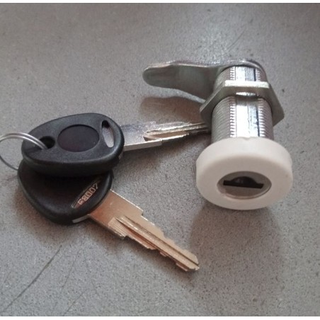 WHITE metal door lock 38 mm FAP complete