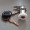 WHITE metal door lock 38 mm FAP complete