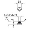 ASPOCK - Fanale ingombro tondo bianco basso a LED Ø38mm