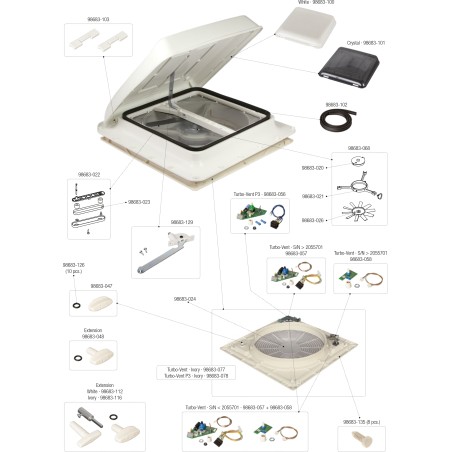 OBLO' FIAMMA TURBO VENT 40 CRYSTAL - 03624F02D