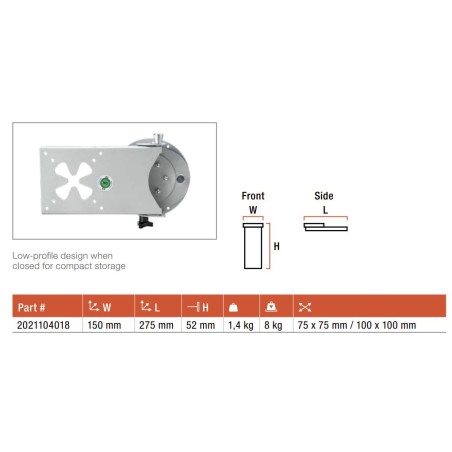 LIPPERT12580 - SUPPORTO LCD A SOFFITTO CON BASE ROTANTE