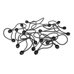 Juego de 20 cordones elásticos con bola - 20 cm - diámetro 6 mm