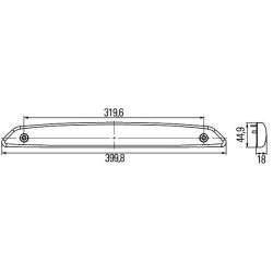 HELLA Zusatzbremsleuchte ROT 1,8W - 12 Led - 2DA 343.800-001