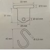 Kit de ganchos para toldos con ranura de 7 mm