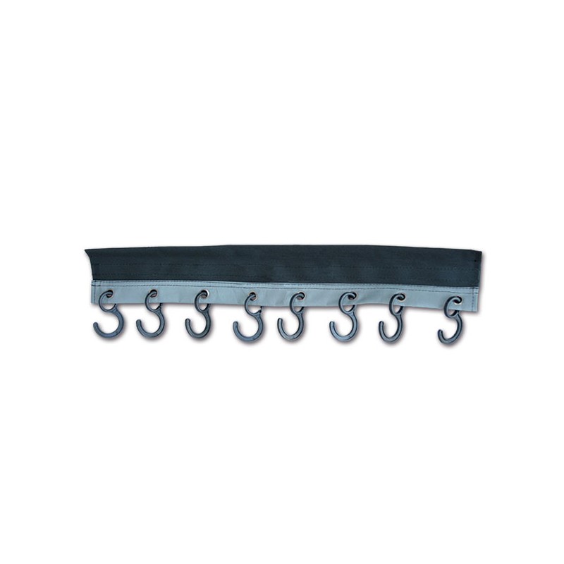 HABA - 8 hooks with velcro fastening and for 7 mm buttonhole