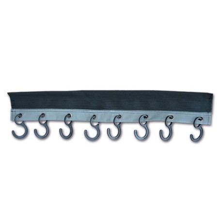 HABA - 8 hooks with velcro fastening and for 7 mm buttonhole