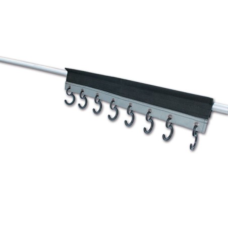 HABA - 8 ganci con fissaggio a velcro e per asola 7 mm