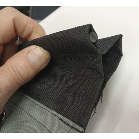 HABA - 8 ganci con fissaggio a velcro e per asola 7 mm